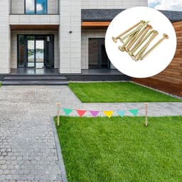 SnelShoppen - 10 Stuks Grondpinnen, Tuin Heggeninvoegen, Bodemmarkeerders, Gereedschap, Verankering, Landschapspen, Gegalvaniseerd, Houten Paal, Meetp — thumbnail 2