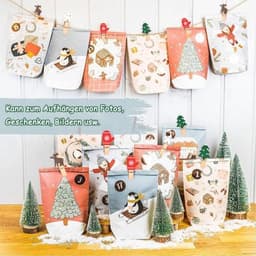 100 stuks houten wasknijpers voor feestdagen, kleine knijpers voor foto's en adventskalender — thumbnail 4
