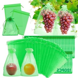 Beschermhoezen Fruit - Netzakjes Tassen - Fruit Beschermen - Ademend Organza Materiaal - 120 Stuks - Transparant — thumbnail 1