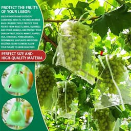 Beschermhoezen Fruit - Netzakjes Tassen - Fruit Beschermen - Ademend Organza Materiaal - 120 Stuks - Transparant — thumbnail 2