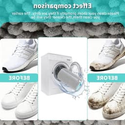 2 x Dikke Waszakken voor Wasmachine, Grijs, Herbruikbaar, Anti-deformatie, 360° Reiniging, Verborgen Rits, Geschikt voor Sportschoenen en Kleding — thumbnail 3