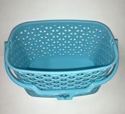 Wasknijpermandje - Knijperbakje - Wassen en strijken - Kunststof materiaal - 23x15x13 cm - Blauw — thumbnail 1