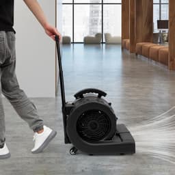 Vloerventilator - Droogventilator - Vloeren Drogen - Krachtige 750W Motor - 48 x 38 x 46 cm - Zwart — thumbnail 2