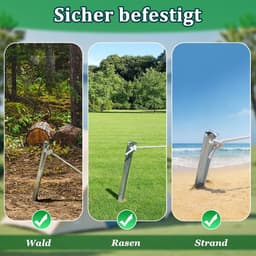 SnelShoppen - Pack van 12 Tentstaken, Grondankers 30 cm, V-profiel, Robuuste Metalen Grondspikes voor Camping, Tuin, Vissen en Avontuur — thumbnail 3