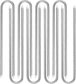 SnelShoppen - U-vormige Grondankers, 30 cm, Sterke en Duurzame Tentpinnen, Gechroemde Stalen Stormbestendige Haringen voor Camping, Trampoline, Schomm — thumbnail 1