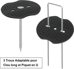 SnelShoppen - 200 Stuks Buffer Discs voor Grondankers - Kunststof Onderlegschijven voor het Bevestigen van Grondankers, Tuin, Veld, Tent, Netten en He — thumbnail 2
