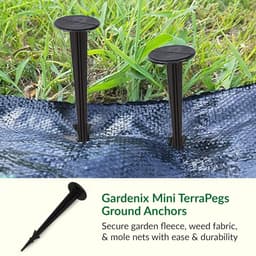 SnelShoppen - 50 Stuks Tuin Grondankers en Spijkers voor Wietdoek, UV-bestendig Kunststof, 100 mm Lengte, Roestvrij, Platte Kop voor Stabiliteit en Gr — thumbnail 3