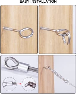Onzichtbare waslijn - Winddichte hanger voor buiten kamperen - Kampeerwaslijn - kampeeraccessoires - Waslijn - Sterke waslijn - Zilver — thumbnail 5