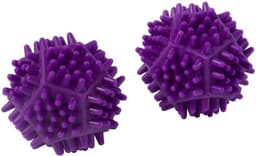 SnelShoppen - Drogerballen FLUFFY voor wasdrogers, 2 stuks, pluizige was, kleur Berry, ideaal voor huishoudelijk gebruik, wasaccessoires voor een bete — thumbnail 3
