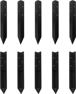 SnelShoppen - Grondankers voor Schommels en Glijbanen - Hoekanker Set van 10 - Veilig Grondanker voor Tuininstallaties - Hoogwaardig Staal met Zwarte — thumbnail 1