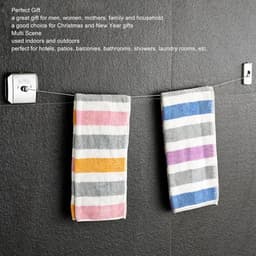 Uittrekbare Waslijn - Waslijndroger Intrekbaar - Kleding Drogen - Ruimtebesparend Ontwerp - 3.8M - Zwart — thumbnail 2