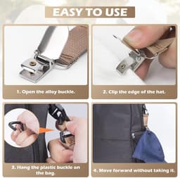 Dailygoods- Hoedenclips Draagbaar - Elastische Hoedenhouder - Sjaal/Handschoen Clips - Veelzijdig Ontwerp - 6 Kleuren - Hoogwaardige Materialen — thumbnail 2