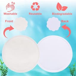 - Wasbare Borstkussens - Herbruikbare Biologische Bamboe Pads - Inclusief Waszak - Geschikt voor Borstvoeding Moeders - Formaat 3,9 inch — thumbnail 3