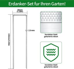 Dailygoods - 50 Stuks Grondankers voor Tuin en Camping - Gecoate U-Spijkers — thumbnail 5