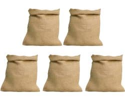 Jute zakken - Natuurlijke opbergzak - Opslag groenten - Ademend materiaal - 40x60 cm - Bruin