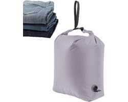 Waszak voor Reizen - Opbergzak Wasmand - Koffer Organiseren - Snel Ontluchtingsventiel - 31 cm Hoog - Lavendel