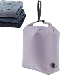 Waszak voor Reizen - Opbergzak Wasmand - Koffer Organiseren - Snel Ontluchtingsventiel - 31 cm Hoog - Lavendel — thumbnail 1