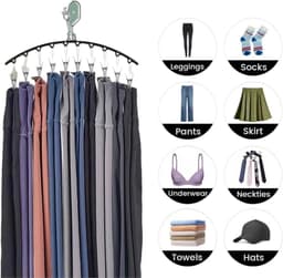 2-stuks Sokken droogrek - Sokken Droger – RVS Sokkenclemmen Rek - Wordt geleverd met 10 klemmen voor het drogen van sokken, ondergoed en kleding - 41.5 × 25 cm - Geschikt voor het ophangen van kleding, opbergen van sokken en panty's - Wit — thumbnail 5