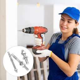 5 stuks expansieankers, 1/2 inch x 5 inch roestvrijstalen ankerbouten voor beton, robuuste standaard bevestiging voor muurbevestiging van cement (inclusief sluitringen, zilverkleurig) — thumbnail 4