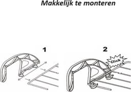 Practo Home - Balkondroogrek - Balkon - Droogrek - Radiator Droogrek - Radiator - Deurdroogrek - Compact - 2,8 meter waslijn — thumbnail 2