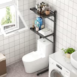 Verstelbaar Stand Opbergrek - Toilet Organzier Voor Wasserij Plank Wasmachine rek — thumbnail 1