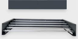 JGS® - Innovatieve Wanddroger, Ruimtebesparende Balkon Droogrek voor Binnen en Buiten, Opvouwbare Waslijn (71 cm, 2 x Antraciet)- — thumbnail 4