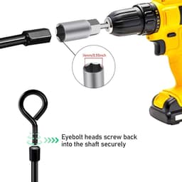 Zware Aarde Ankers - 18 Inch Spiraal Grondankers voor Onkruiddoek en Schutting - Tuindoek en Camping - 14 mm adapter — thumbnail 2