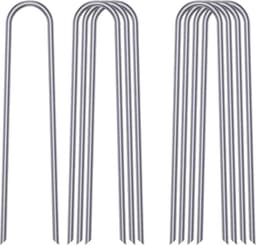 12 Inch Trampoline Anker Kit - 8 Stks U Type Sharp Ends Trampoline Pinnen - Gegalvaniseerd Staal Ground Pegs - Heavy Duty Voetbal Net Pegs - Swing Pegs - Trampoline Veiligheid Pins — thumbnail 1