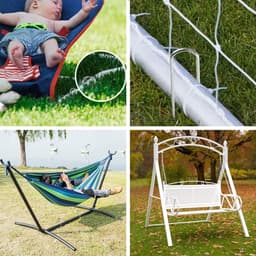 12 Inch Trampoline Anker Kit - 8 Stks U Type Sharp Ends Trampoline Pinnen - Gegalvaniseerd Staal Ground Pegs - Heavy Duty Voetbal Net Pegs - Swing Pegs - Trampoline Veiligheid Pins — thumbnail 4