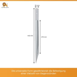 Grondankers voor schommels - veilige verankering voor speeltoren en rozenboog - 4-pack met schroeven — thumbnail 3