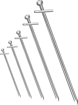 Anti-ROST tentharingen 6 mm lengte 230 mm - T-profiel gegalvaniseerd staal kamperen-30 — thumbnail 1