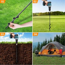 40 cm grondankers 4 stuks zware tentstokken voor campingtent luifels autopoorten - stevige schuren schommelsets - beveiliging van dieren — thumbnail 2