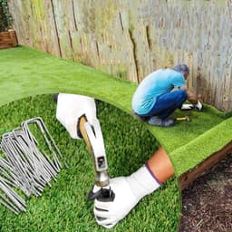 40 stuks grondankers U-vormig verzinkt met bufferschijven - voor onkruidweefsel en netten 15 x 4 cm — thumbnail 4