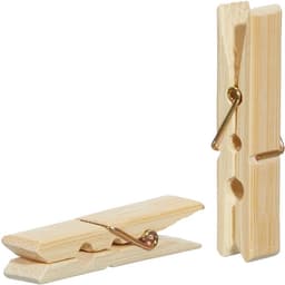 Cepewa Houten wasknijpers - 24x stuks - 7 cm - Huishoudelijke producten - knijpers - was ophangen — thumbnail 2