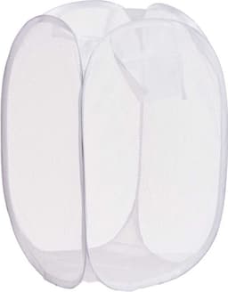 Wasmand flexibel/opvouwbaar - wit - nylon - 36 x 36 x 58 cm - 64 liter — thumbnail 1