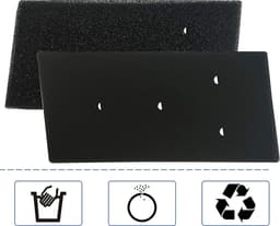 Bramokava 6x Filter geschikt voor Droger Whirlpool Bauknecht Ignis ( met 4 gaatjes) - 481010345281 - 8015250474909 - 481010716911 - Spons Foam Schuim — thumbnail 4