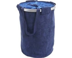 Wasmand MCW-C34, Wasmand Waszak Wasmand met trekkoord, handvat 55x39cm 65l ~ koord blauw