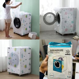 IBBO Shop - Wasmachine hoes - Wasmachine hoover - Wasmachine beschermer - Wasmachine overtrek - Waterdichte bescherming - Wasdroger beschermhoes - Hoes Cactus - 9 Kg - 63 x 62 x 85 cm - leeuw — thumbnail 3