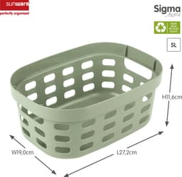 Sunware Sigma Home mand 5L - Set van 6 - Groen — thumbnail 2