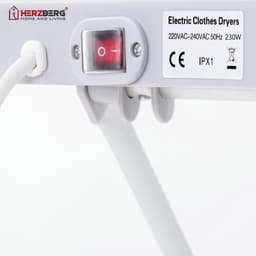 Herzberg: Elektrisch Droogrek Groot - Verwarmd Wasrek - Opvouwbaar - Snel Droog Wasrek — thumbnail 3