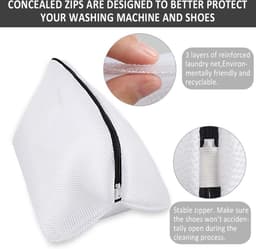Wasnetten voor wasmachine, duurzame waszakken met ritssluiting, reiswasnet — thumbnail 3