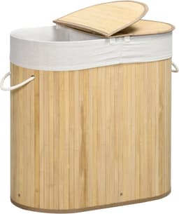 Wasmand met deksel - Wassorteerder - Wasmand - 100 L - 62,5 cm x 37 cm x 60,5 cm — thumbnail 5
