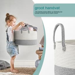 Heupwasmand - Wasmand Ergo - Ergonomische Wasmand - Grijs - 40 x 25 CM — thumbnail 2