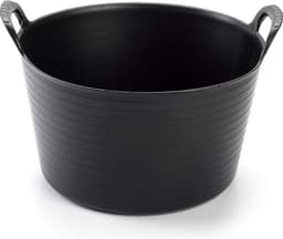 Set van 5x stuks flexibele emmer/wasmand zwart 56 liter - Opbergmanden - Wasmanden - Flexibele emmers — thumbnail 2