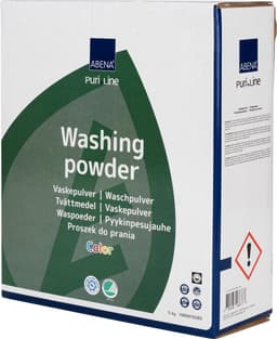 Abena Waspoeder met Ecolabel - 5kg - Voor gekleurde was zonder Parfum - 125 Wasbeurten — thumbnail 3