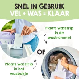 Proefpakket Wasstrips ECO 360 Wasbeurten in 3 Geuren Milieuvriendelijke Wasmiddeldoekjes Wasvellen Wasmiddel Voordeelverpakking incl. wasverzachter wasdoekje — thumbnail 2
