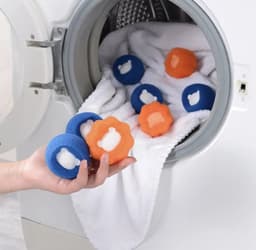 Huisdierhaarverwijderaar Blauw V2 - Voorkom dierenharen in de was - Wasbol - Haren in de was - Wasbal - Anti-haren was - Haren uit de was - Meer schuim - E2.1 — thumbnail 1