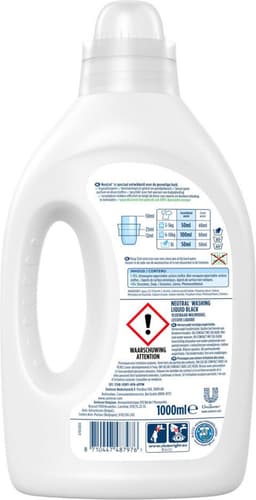Neutral - Vloeibaar Wasmiddel Zwart - 1 liter - 20 wasbeurten — thumbnail 3