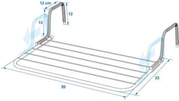 ProPlus Compact droogrek - 6 rijen - Inklapbaar - 33 x 50 cm - Lichtgewicht — thumbnail 5