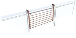 Foxydry Duo 82 cm droogrek balkon - corten - rechthoekige reling — thumbnail 2